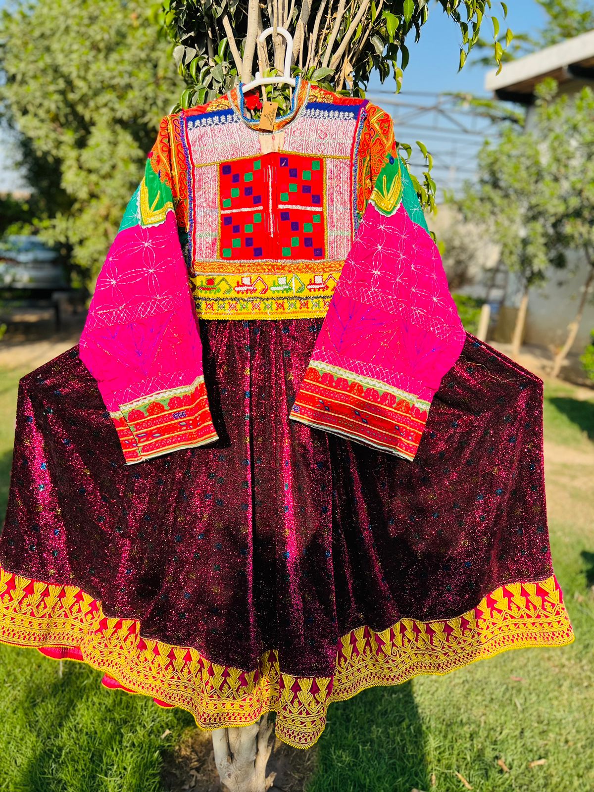 Vintage Pure Afghani Cultural Long Skirt Shirts
