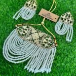 Bohemian White Long Pearl Choker Set