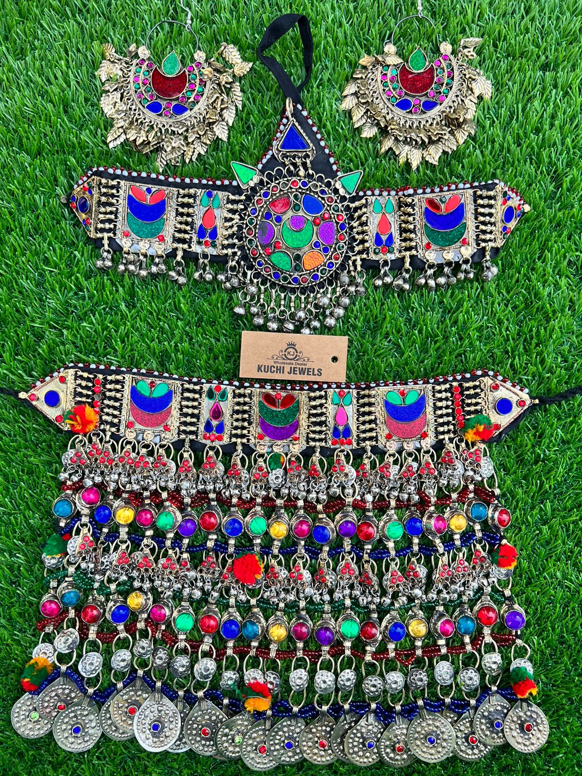 Bridal Wear Afghani Large Necklace Set