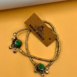 Multi Stone Traditional Anklet Pair