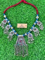 Vintage Pendants Afghani Necklace With Long Bells