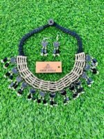 Afghan Creative Designs Half Moon Stone Choker Set