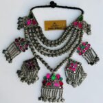 German Silver Turkman Beads Antique Necklace