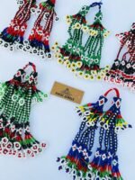 Multi Color Beads Handmade Tassels Pair for Decoration