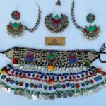 Afghani Choker Set With Sahara Ear Rings And Tikka