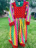 Afghani Dress Made By Banarsi Fabric With Tribal Embroidery