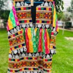 Tribal Afghani Long Kaftan Coat Made By Banarsi Fabric And Wool Trims