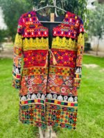 Tribal Afghani Long Kaftan Coat Made By Wool Trims