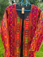 Tribal Afghani Long Kaftan Coat Made By Wool Trims