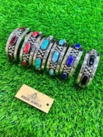 Long Stone Afghani Tribal Cuff For Women