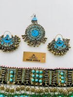 Turquoise Stone And Antique Coins Afghani Choker Set