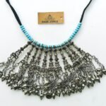 Antique Metal Parts And Turquoise Beads Necklace