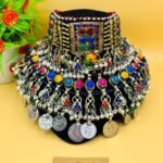 Multi Stone Antique Coins Afghan Choker
