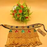 Double Bells Chain And Stone Golden Choker