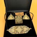 Golden Color German Silver Hand Carving Choker Set