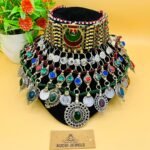 Handmade Traditional Afghan Crystal Coins Choker