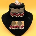 Solid Beaded Coins Necklace Set