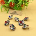 Five Multi Color Stone Nose Pin