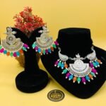 Colorful Silver Necklace Set