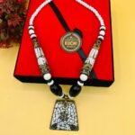 Stylish Pendant Mosaic Stone Pipe Necklace
