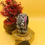 Double Stone And Bells Lines Afghani Bracelet