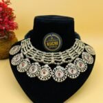 Golden German Silver Round Pendants Necklace