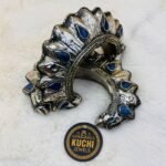 German Silver Alligator Cuts Upper Arm Bracelet