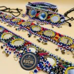 Multi Color Mirror Fabric Belt For Women Dress