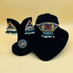 Multi Green Beads Afghani Necklace Set