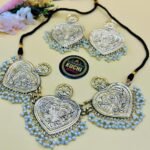 Handcrafted Three Hearts Choker Set - A Symbol of Love