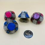 Heavy Big Vintage Double Finger Stone Ring