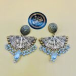 Golden Umbrella White Pearl Earrings