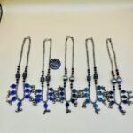 Metal Bells Multi Stone Necklace