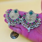 Golden Multi Stone Kalmkar Earrings