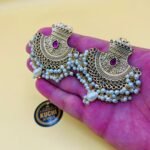 Golden Multi Stone Crown Earrings