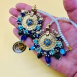 Golden Multi Pearls Earrings With Sahar