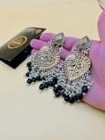 Multi Pearls Niche Style Golden Earrings - Image 4