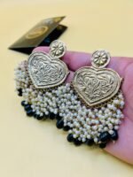 Short Pearls Multi Color Golden Earrings