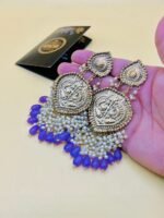 Multi Pearls Niche Style Golden Earrings - Image 8