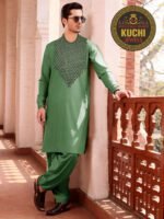 Men's Afghan Trending Embroidered Stitched Dress Peran Tumban - Image 2