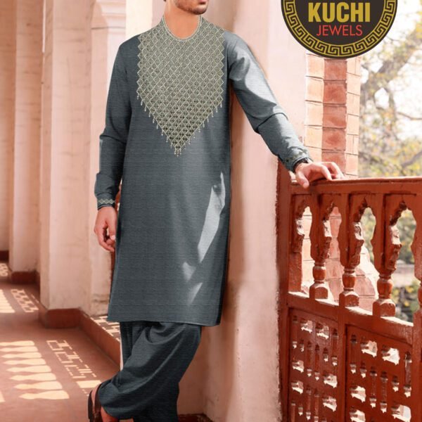 Men's Afghan Trending Embroidered Stitched Dress Peran Tumban