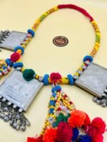 Vintae Pendant Multi Color Afghani Necklace - Image 2