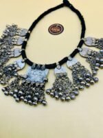 Multi Vintage Pendants Black Beads Kuchi Necklace