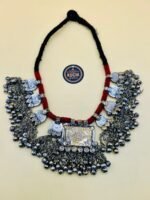 Multi Vintage Pendants Red Beads Kuchi Necklace - Image 2