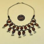 Aqeeq Stone Double Layer Necklace
