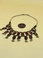 Aqeeq Stone Double Layer Necklace - Image 2