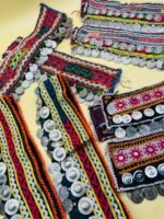 Afghani Vintage Dress Cuff Pair Variable, Traditional, Handmade