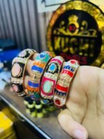 Multi Color Half Openable Bracelet (Size 2.25inches round)