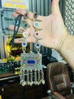 Square Vintage Pendant Afghani Small Coins And Turkman Spike Necklace (One Piece) - Image 2