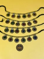 Multicolor Crystal Vintage Coins Choker (One Piece)